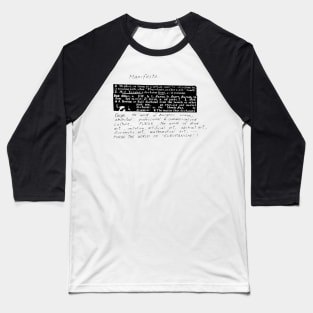 FLUXUS Manifesto Baseball T-Shirt